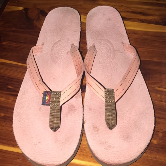 pink rainbow flip flops